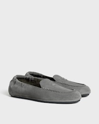ADAM LOAFER IN SUEDE CALFSKIN - GREY -  - 2 | CELINE