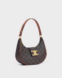MEDIUM AVA TRIOMPHE BAG IN Triomphe Canvas and calfskin - TAN - TOP-HANDLE BAGS - 2 | CELINE