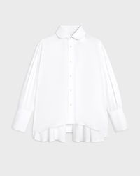 오버사이즈 셔츠 - 코튼 포플린 - 화이트 -  - 1 | CELINE