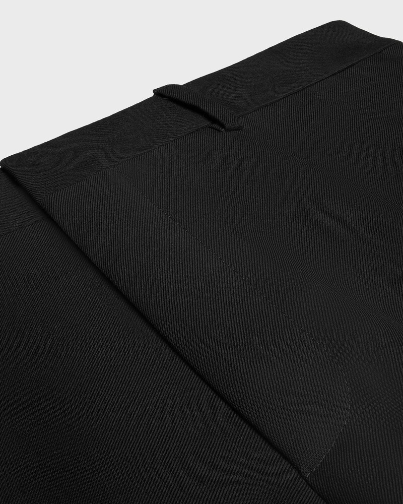Calças Docks longas em gabardine de lã - PRETO - - 1 | CELINE