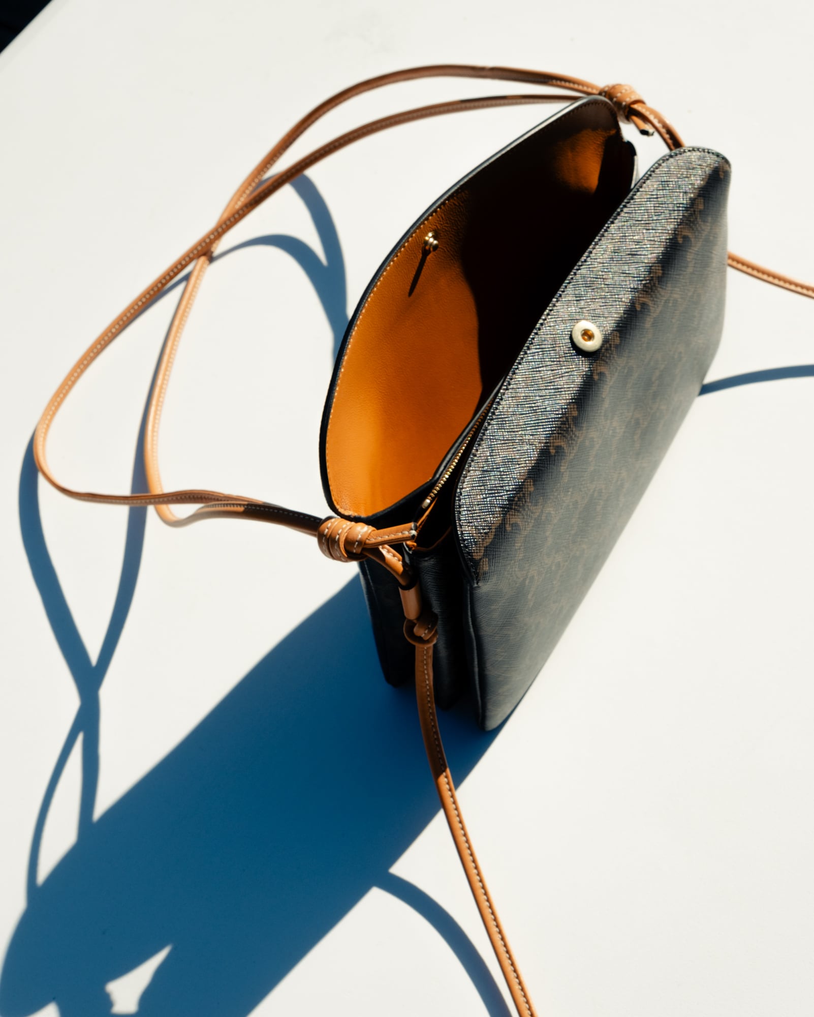 TRIO IN TRIOMPHE CANVAS AND LAMBSKIN - MIEL | CELINE