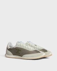 RACER SNEAKER IN NYLON, SUEDE CALFSKIN AND CALFSKIN - Khaki / Grey -  - 2 | CELINE