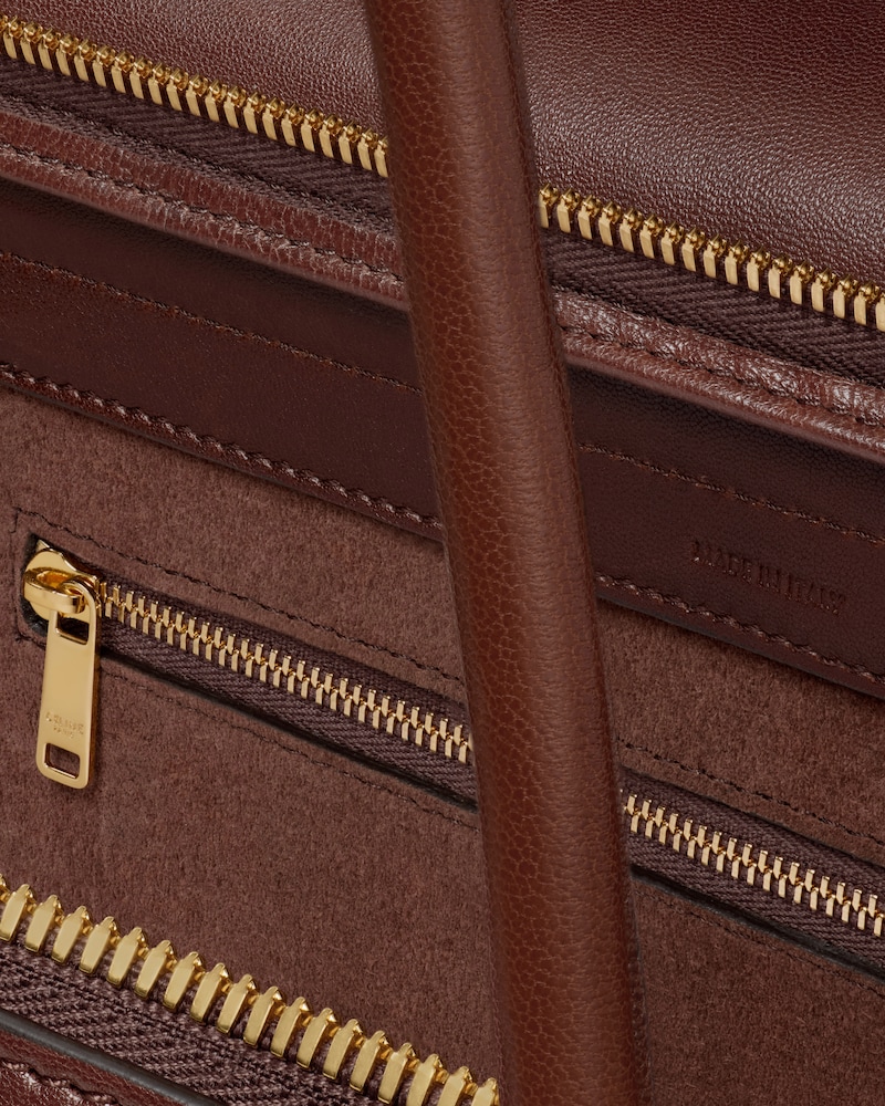 BIG LUGGAGE IN SUPPLE SHINY LAMBSKIN - DEEP BROWN - LUGGAGE - 1 | CELINE