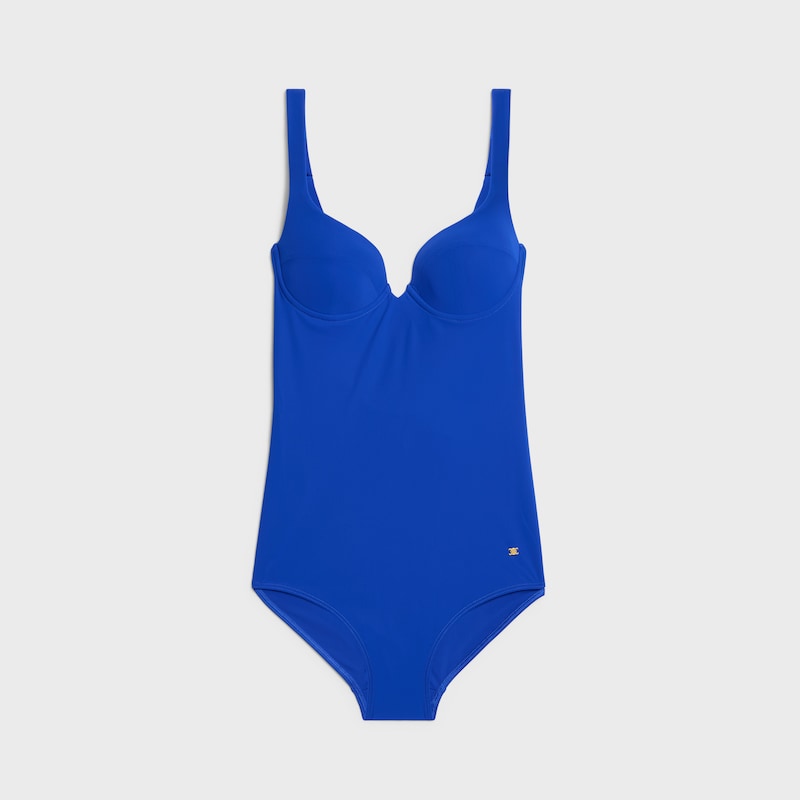 balconette swimsuit IN matte jersey - ELECTRIC BLUE -  - 1 | CELINE