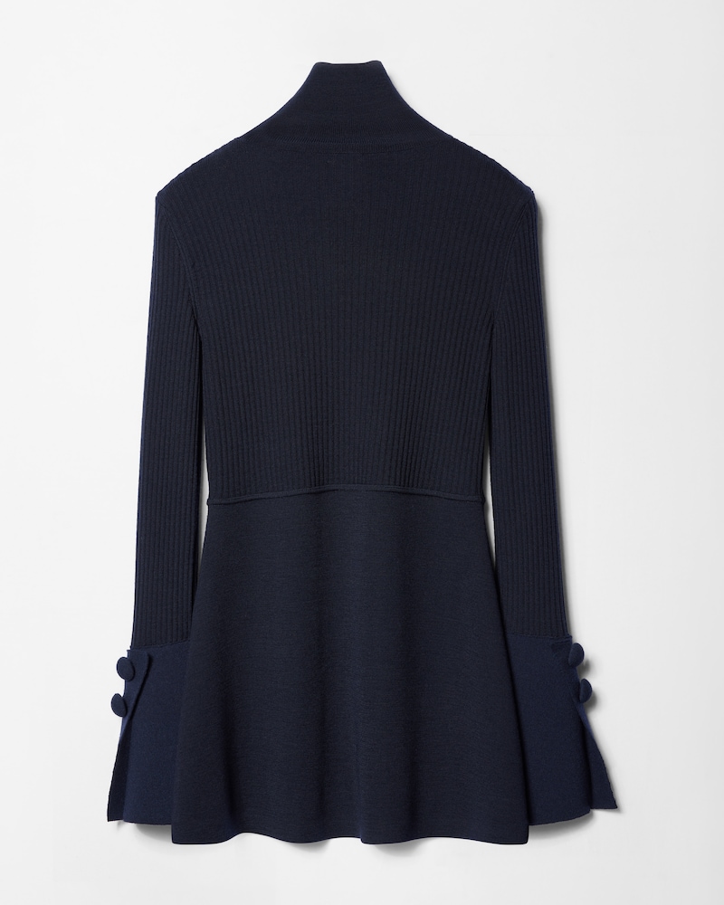 dress IN wool - NAVY -  - 1 | CELINE
