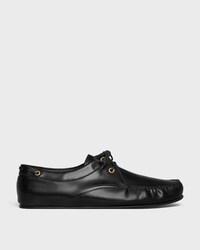 FLAT DERBY IN POLISHED BULLSKIN - BLACK -  - 1 | CELINE