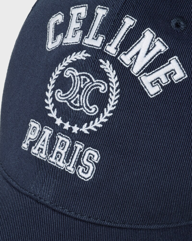 baseball cap IN WASHED COTTON GABARDINE - NAVY / WHITE -  - 1 | CELINE