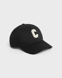 Initial baseball cap in cotton - BLACK -  - 1 | CELINE
