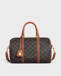 Large Boston IN Triomphe Canvas and calfskin - TAN - TRAVEL - 1 | CELINE