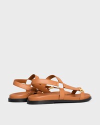 MAUD SANDAL WITH TRIOMPHE IN CALFSKIN - LIGHT CARAMEL -  - 2 | CELINE