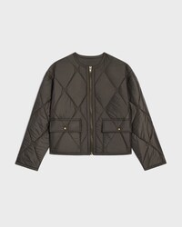 quilted jacket IN light nylon - DARK KAKI -  - 1 | CELINE