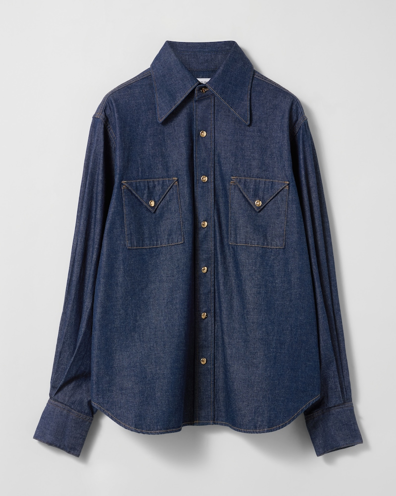 CAMISA EM DENIM - DARK RINSED -  - 1 | CELINE