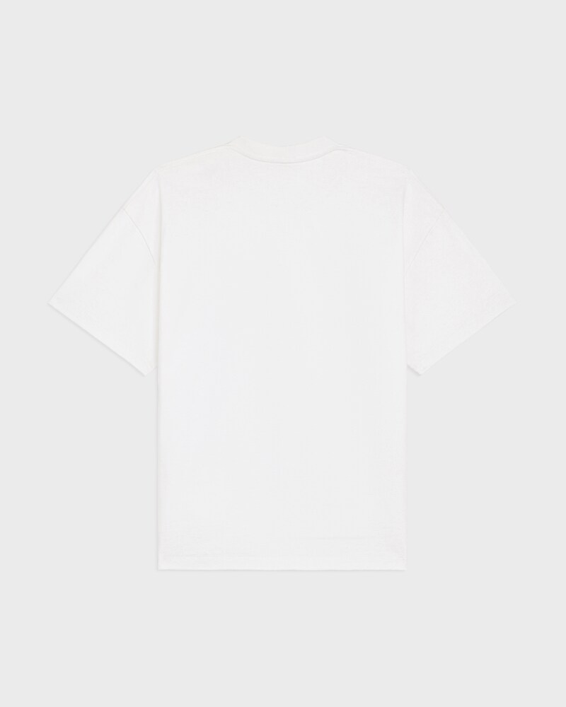 loose T-SHIRT IN cotton jersey - OFF WHITE / ROUGE CERISE -  - 1 | CELINE