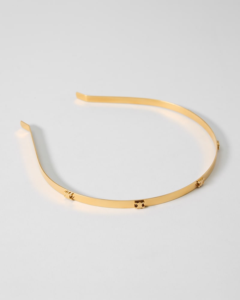 TRIOMPHE STUDS THIN HEADBAND IN BRASS WITH GOLD FINISH - GOLD - HAIR ACCESSORIES - 1 | CELINE