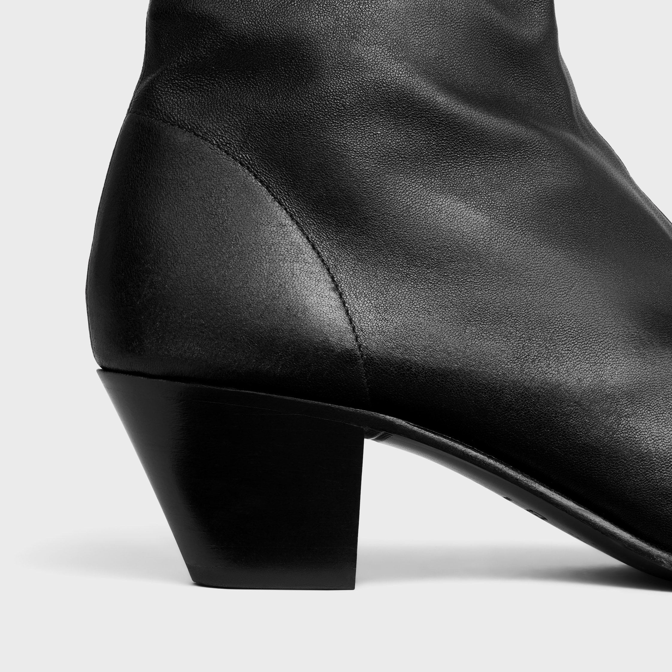 HECTOR ZIPPED BOOT IN STRETCH LAMBSKIN - BLACK | CELINE