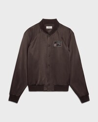 teddy jacket IN viscose satin - NOYER -  - 1 | CELINE