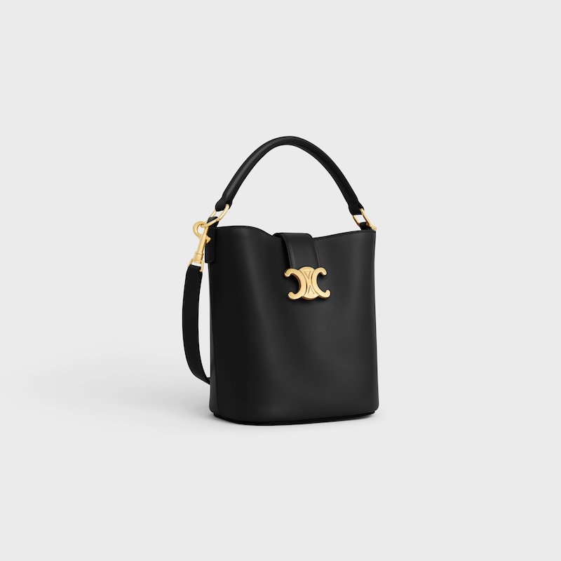 กระเป๋า BUCKET LOUISE ขนาดเล็ก หนังลูกวัวผิวเรียบ - สีดำ - กระเป๋า BUCKET - 1 | CELINE