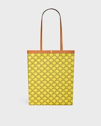 MEDIUM FLAT SHOPPER IN TRIOMPHE CANVAS - YELLOW / NAVY - TRIOMPHE CANVAS - 1 | CELINE