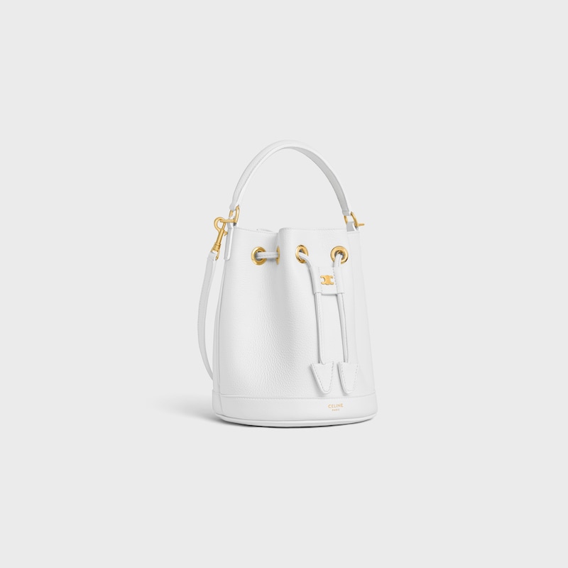 TEEN CLARA BAG IN SUPPLE GRAINED CALFSKIN - ARCTIC WHITE - MORE LINES - 1 | CELINE