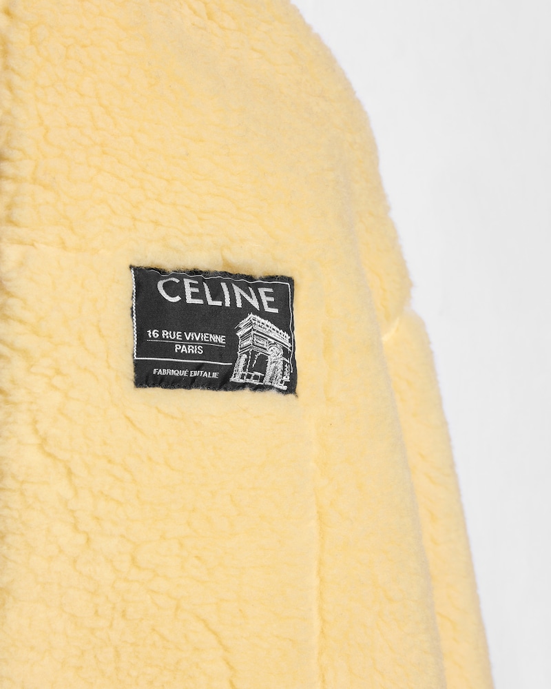 hooded jacket IN wool polar fleece - HONEY/BROWN -  - 1 | CELINE