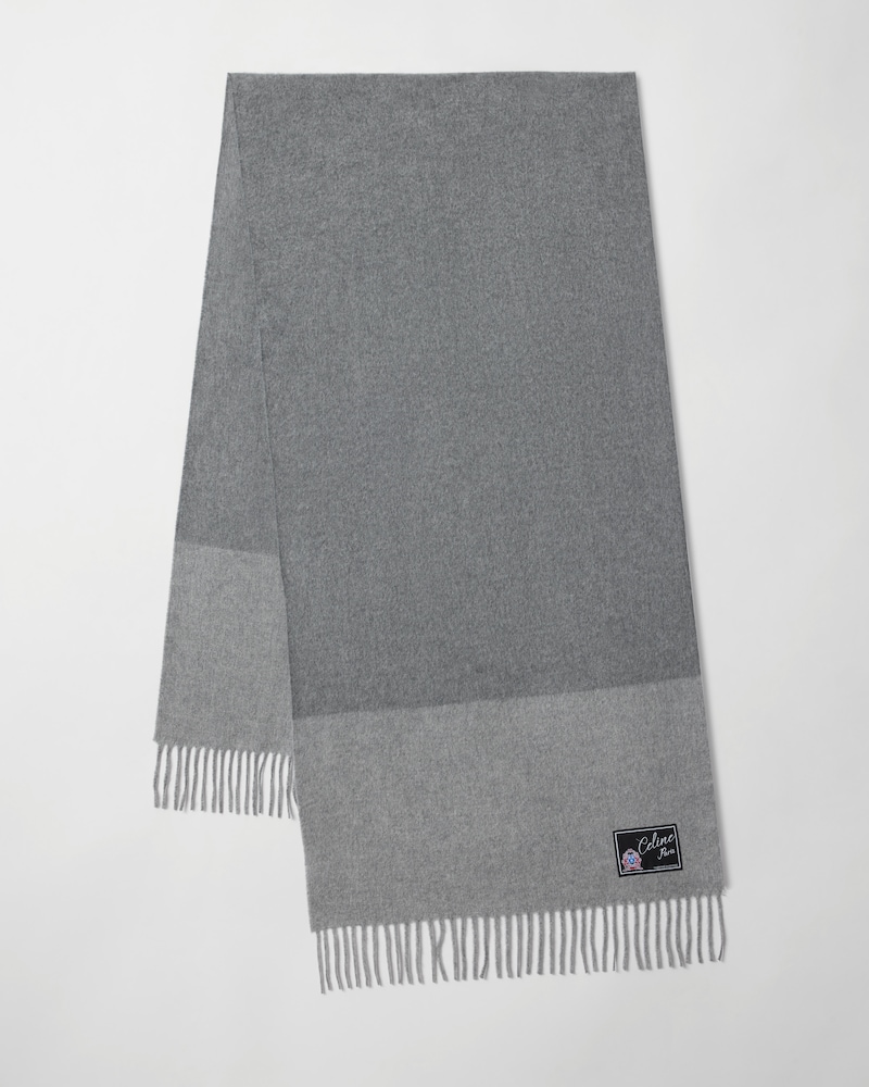 &Eacute;CHARPE EN CACHEMIRE BICOLORE - DARK GREY/GREY -  - 1 | CELINE
