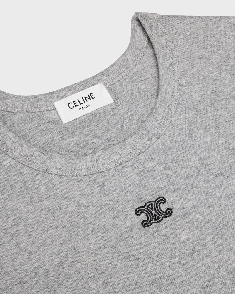 CAMISETA TRIOMPHE DE PUNTO DE ALGOD&Oacute;N DE CANAL&Eacute; - Gris medio/negro -  - 1 | CELINE
