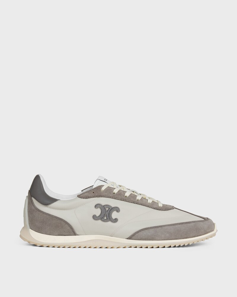 SNEAKER RACER EN NYLON, CUIR DE VEAU VELOURS ET CUIR DE VEAU - Gris -  - 1 | CELINE