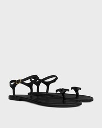 BAY - TRIOMPHE THONG SANDAL IN SUPPLE CALFSKIN - BLACK -  - 2 | CELINE