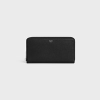 Large zipped wallet IN GRAINED CALFSKIN - BLACK - WALLETS - 1 | CELINE