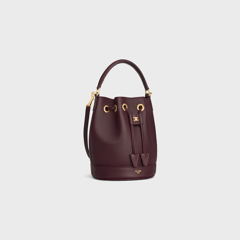 TEEN CLARA BAG IN SUPPLE GRAINED CALFSKIN - DEEP BURGUNDY - MORE LINES - 1 | CELINE