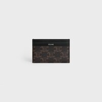 TARJETERO DE LONA TRIOMPHE Y PIEL DE BECERRO - NEGRO - IONA TRIOMPHE - 1 | CELINE