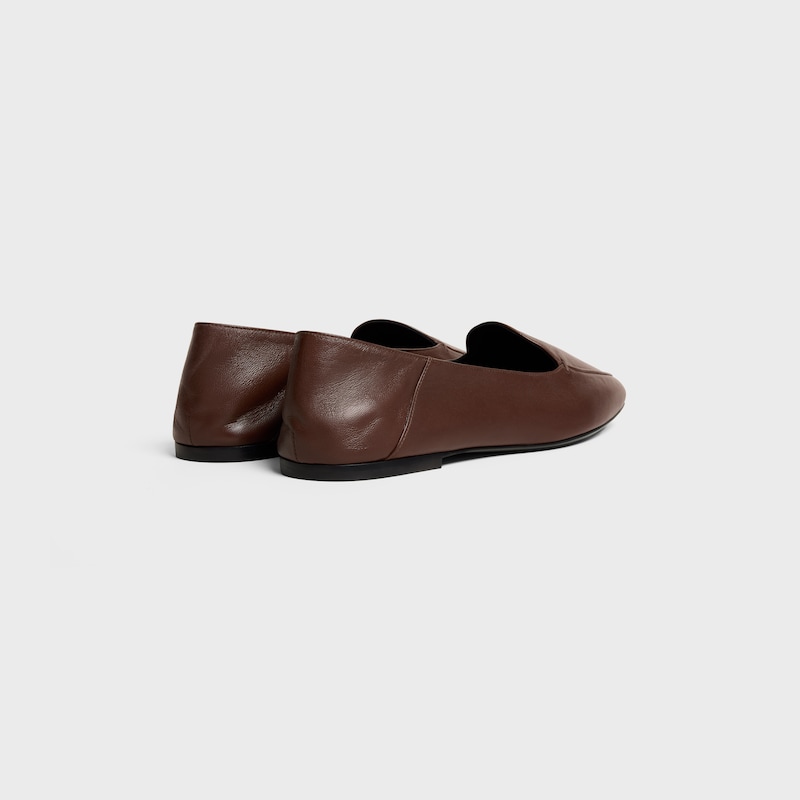 AURA LOAFER IN GOATSKIN - VINTAGE BROWN -  - 1 | CELINE