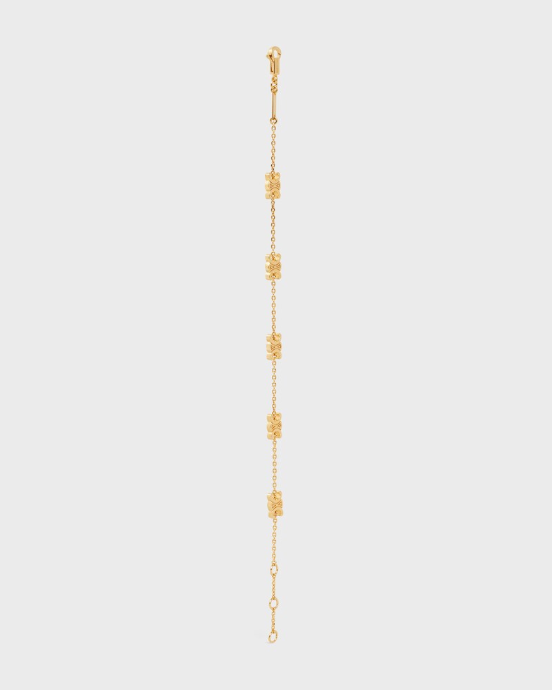 Pulseira Triomphe Mini Triomphe em Latão com Acabamento Dourado - DOURADO - - 1 | CELINE