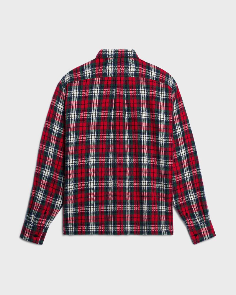 overshirt IN checked cashmere - BLACK/RED/GREEN -  - 1 | CELINE