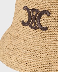 triomphe bucket hat IN raffia - HONEY/BROWN -  - 2 | CELINE