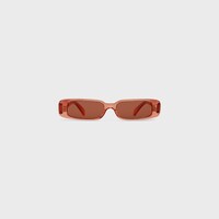 Rectangular S343 sunglasses in Acetate - TRANSPARENT CORAL -  - 1 | CELINE