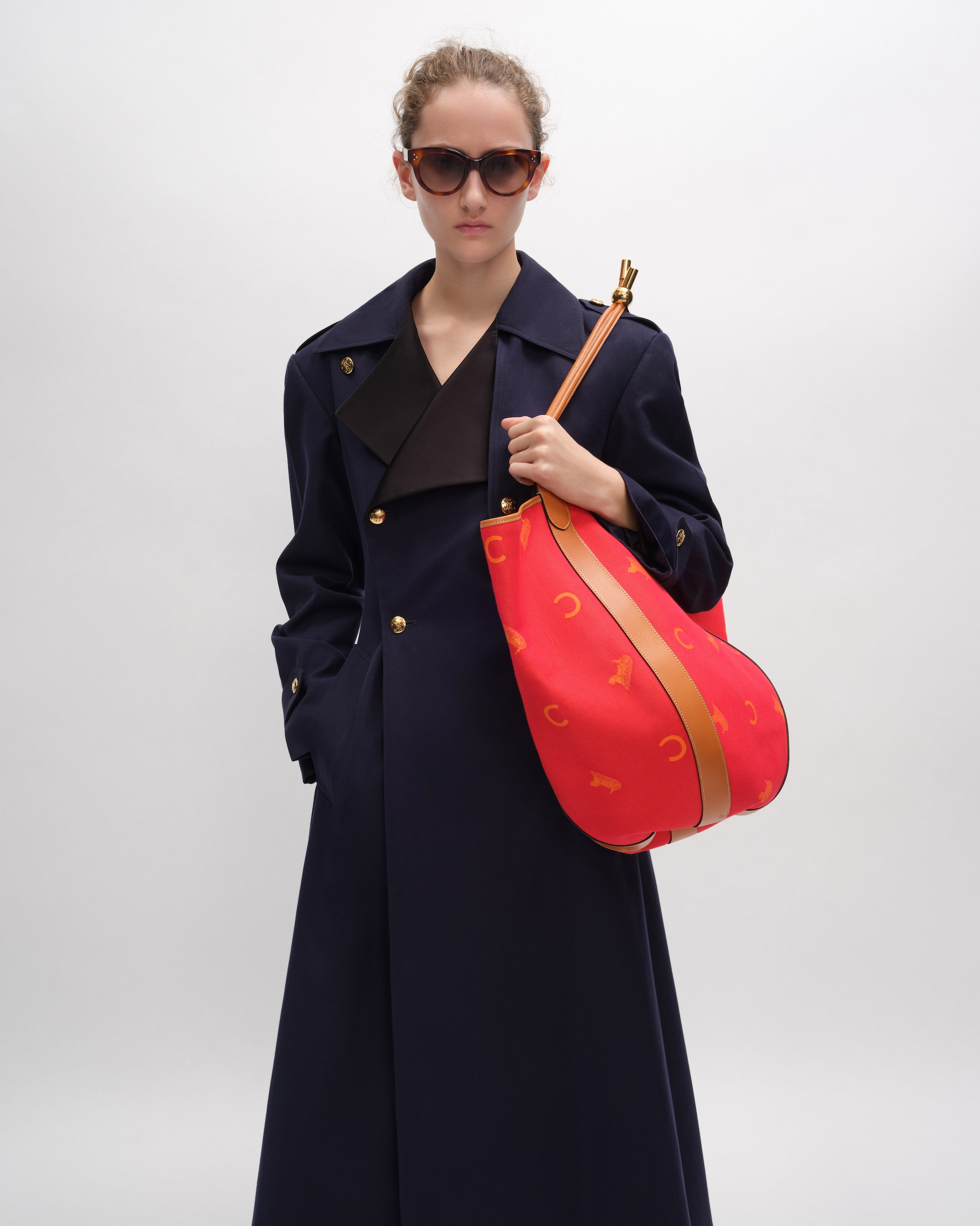DROP BUCKET IN JACQUARD C SULKY TEXTILE - RED / ORANGE | CELINE