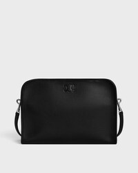HORIZONTAL MESSENGER BAG TRIOMPHE TOUCH IN SUPPLE SHINY LAMBSKIN - BLACK - NEW - 1 | CELINE