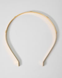 TRIOMPHE STUDS THIN HEADBAND IN BRASS WITH GOLD FINISH - GOLD - HAIR ACCESSORIES - 1 | CELINE