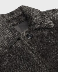 coat IN CHEVRON PRINTED LAMB SHEARLING - CHARCOAL/SILVER -  - 2 | CELINE