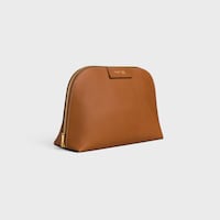 NECESER PARA COSMÉTICOS GRANDE DE PIEL DE BECERRO LISA - TOSTADO SUAVE / ULTRARROJO - ACCESORIOS DE BELLEZA - 2 | CELINE