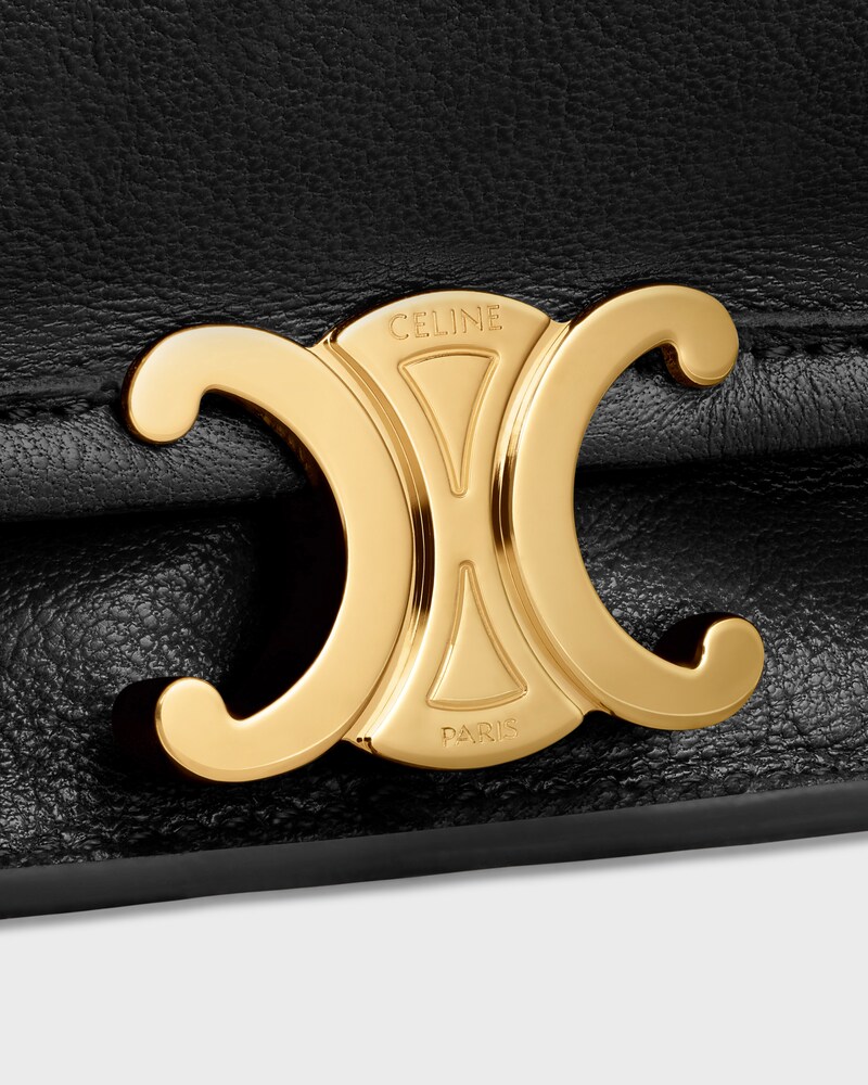 BESACE SOFT TRIOMPHE AGNEAU BRILLANT - Noir - SOFT TRIOMPHE - 1 | CELINE