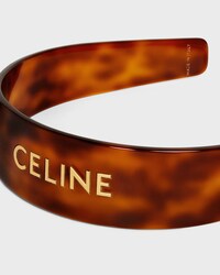 醋酸纖維及精鋼Celine髮飾頭帶 - 金色玳瑁色/金黄色 - 髮飾 - 2 | CELINE