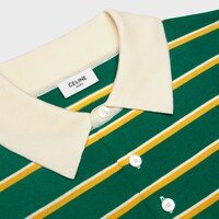 POLO SWEATER IN striped cotton - GREEN/YELLOW/WHITE -  - 2 | CELINE