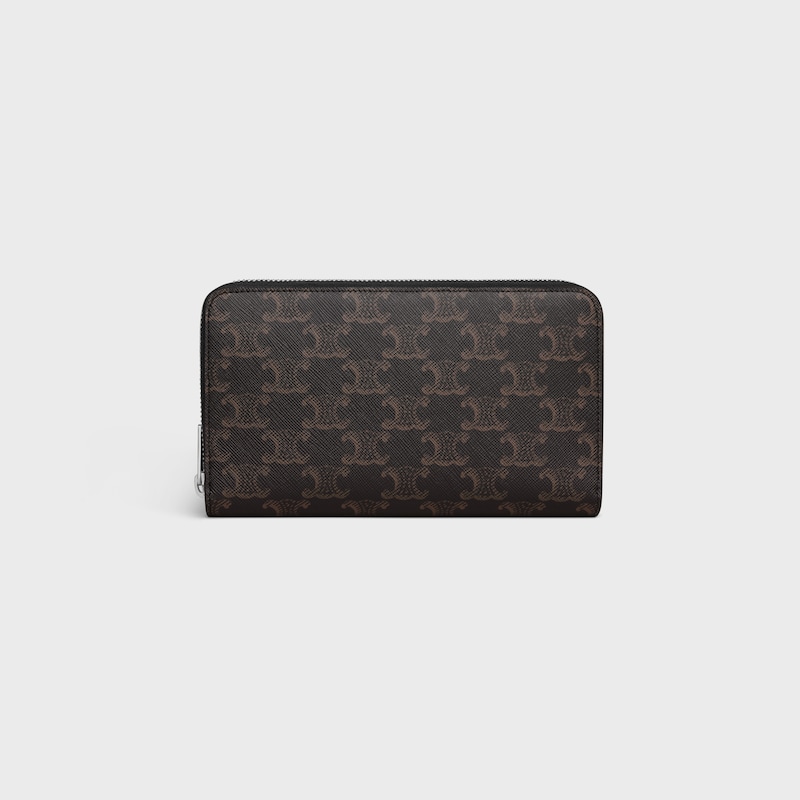LARGE ZIPPED ORGANIZER IN Triomphe Canvas - BLACK - TRIOMPHE CANVAS - 1 | CELINE