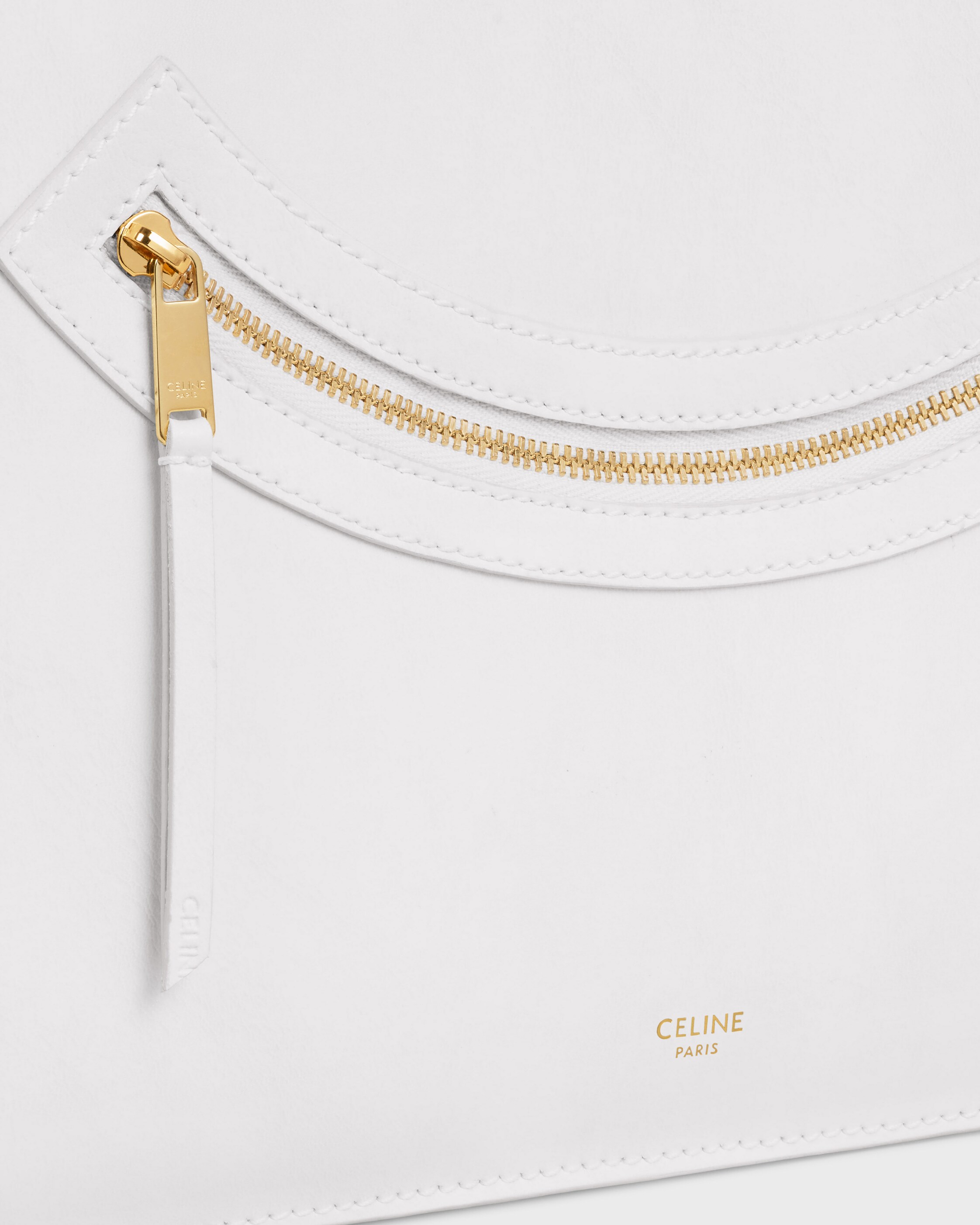 FLAT LUGGAGE IN GLOSSY CALFSKIN - WHITE | CELINE