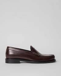 NEW CLASSIC LOAFER IN POLISHED BULLSKIN - DARK BROWN -  - 1 | CELINE