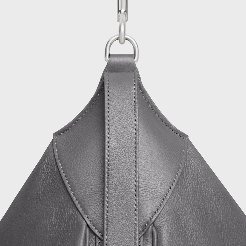 Borsa Romy grande in morbida pelle di vitello granata - GRIGIO - ROMY - 1 | CELINE