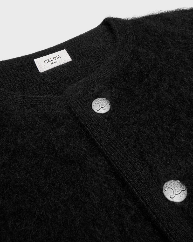 cardigan MOHAIR bross&eacute; - Noir -  - 1 | CELINE