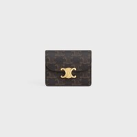 PORTE-CARTES DE VISITE TRIOMPHE Toile Triomphe ET Agneau - TAN - GIFT FINDER - 1 | CELINE